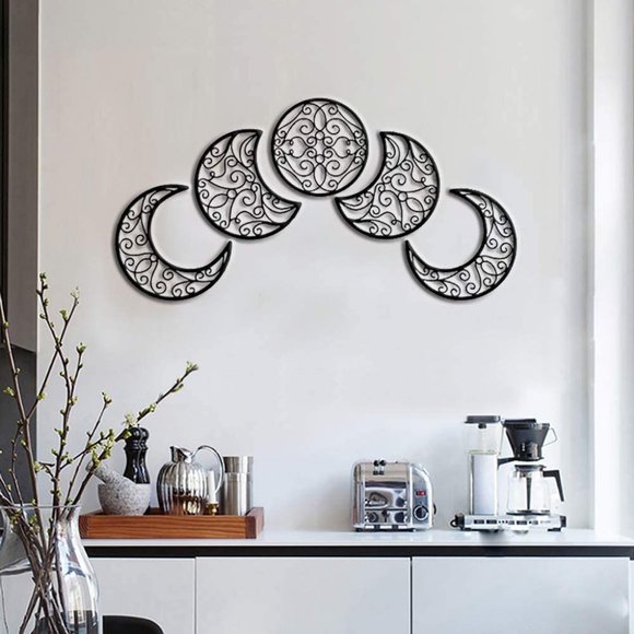 Free People 5 PCS Black Moon Appearance Wall Art - Picture 4 of 7
